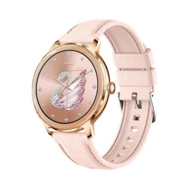 Imagem de Relógio Inteligente Ultra Fino AMOLED HD Para Mulheres Com Monitor De 