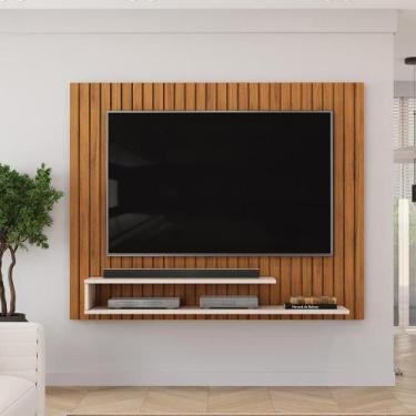 Imagem de Painel Para 55 Pol Ripado 134 Cm Ripe Freijo Off White Dj Moveis Freij