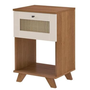 Imagem de Mesa De Apoio 1 Gaveta 64 Cm 4673 Cinamomo Off White Arly - MILANI MOV