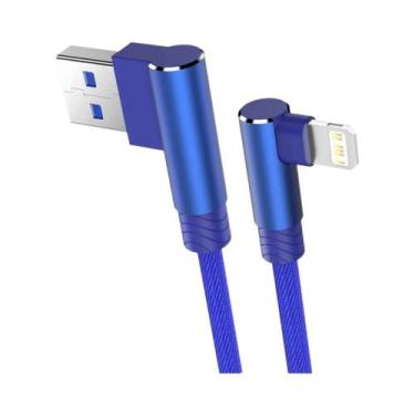 Imagem de Cabo USB De Carregamento Rápido 90 Graus Para iPhone 14 13 12 11 pro M