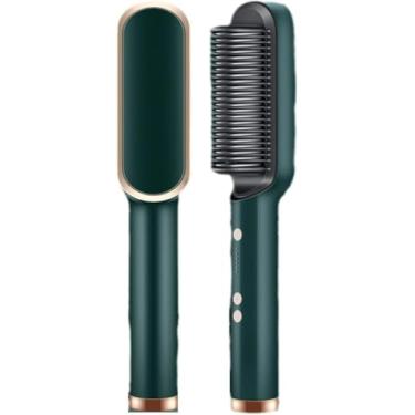 Imagem de Escova Alisadora Bivolt 5 Em 1 - Alisa, Hidrata, Modela, Alinha E Anti-Frizz(Verde)