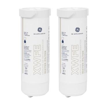 Imagem de GE XWFE Filtro de água para geladeira, filtro de substituição genuíno, certificado para reduzir chumbo, enxofre e mais de 50 outras impurezas, substitua a cada 6 meses para melhores resultados, pacote