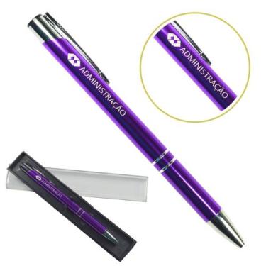 Imagem de Caneta Personalizada Coloridas Cursos Metal Profissional Administração