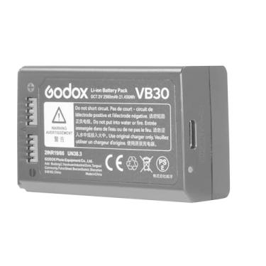 Imagem de GODOX Bateria V1 Pro VB30 bateria de lítio adequada V1Pro V1 V100 Series Flash, V860III Flash, AD100Pro, DC7.2V 2980mAh bateria de substituição, suporta carregamento tipo C