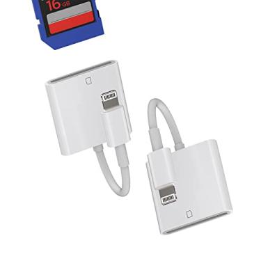 Imagem de Leitor de cartão SD para iPhone Lightning Adaptador de memória (2 unidades) MFI Certified Photo Photography Viewer Adaptador Acessórios para 11 12 13 14 Pro Max X XS XR 8 7 6 Plus SE para iPad Air
