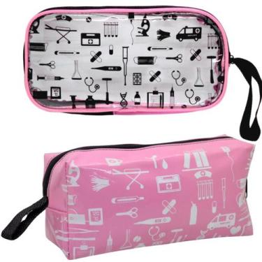 Imagem de Kit Bolsa Enfermagem Case Esteto Capa Aparelho Pressao Luxo - Love Sau