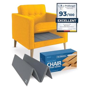 Imagem de Meliusly Suporte de almofada de cadeira para almofadas flácidas (17 x 22) Suporte de assento de cadeira para assento flácido, placas firmadoras sob espuma para reforço reclinável e protetor de