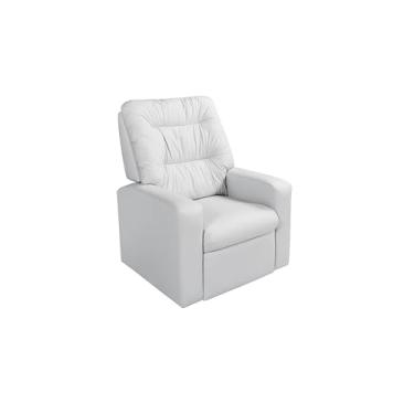 Imagem de Poltrona do Papai Reclinavel Paris Aconchegante Ideal Para Idosos Casa Imperial Branco Corano