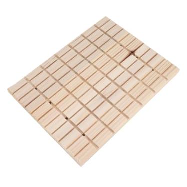 Imagem de ZJchao Placa para Arranhar Garras, 10,6 X 7,9 X 0,6 Polegadas Placa para Arranhar de Madeira Ornamento para Gaiola Arranhador para Gatos Com Design de Calha para Animais de Estimação Hamster Esquilo