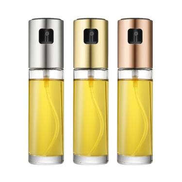 Imagem de Pulverizador de Azeite em Vidro e Inox, 100ml, 18x4cm, Spray Dispensador para Cozinha, Garrafa Multiuso para Temperos