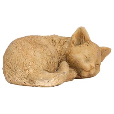 Imagem de Lápide memorial para animais de estimação, pedra de jardim de gato, monumento de memória à prova de intempéries para uso externo