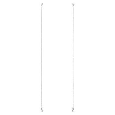 Imagem de PATIKIL 2 correntes suspensas com fecho, ganchos de plantas de 90 cm para alimentadores de pássaros, lanternas, sinos de vento, quadros-negros e ornamentos, prata