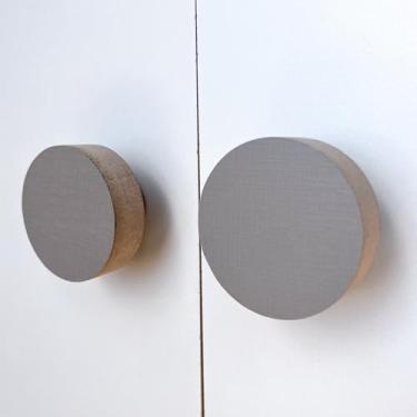 Imagem de 10 Puxadores Bola Cinza Infantil Casa Cômoda Móveis Porta Gaveta