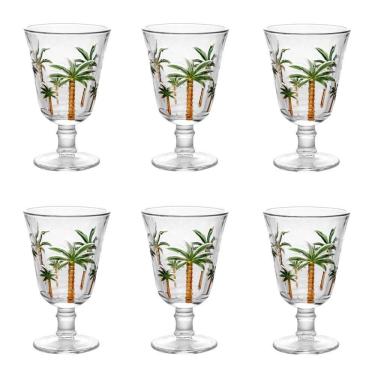 Imagem de Conjunto 6 Taças água De Cristal Palm Hand Painting 240 Ml Lyor