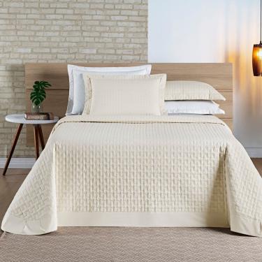 Imagem de Cobre Leito Madri Percal 200 Fios 100% Algodão King 03 Peças - Palha