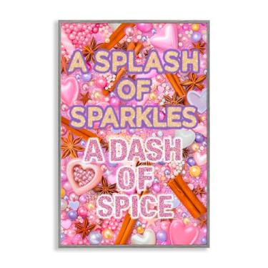 Imagem de Stupell Industries Arte giclée emoldurada Splash of Sparkle Dash Of Spice Black, design de Jess Stempel, 45 x 30 cm