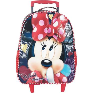 Imagem de Mochila Minnie Mouse Com Rodinhas Infantil Escolar Para Meninas - Xeryus 9360 - 16"