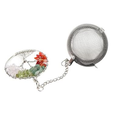 Imagem de Acouto Elegante Infusor de chá Em Aço Inoxidável 304 Tree of Life Com Design - para chá de Folhas Soltas (Multicolorido)