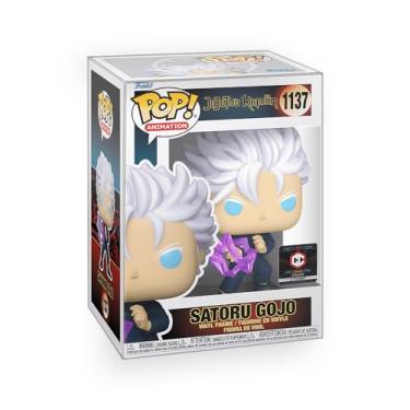 Imagem de Epic Collectibles Pop Anime: Jujitsu Kaisen (JJK) - Satoru Gojo Unmasked with Hollow Purple Exclusive Vinyl Figure Included with Box Protector Compatible for Funko