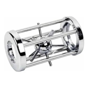 Imagem de Quebra Cabeça Prisão Do Ouriço Liberte Desafio 3d Divertido - Desafio em família e amigos - Labirinto 3D de Metal Antigo