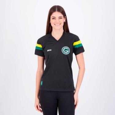Imagem de Camisa Gr33n Goiás Treino Atletas 2024 Feminina Preta, G