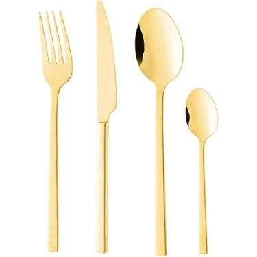 Imagem de Faqueiro Firenze 24 Peças Aço Inox Dourado Wolff Acabamento Luxuoso