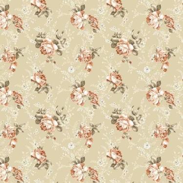 Imagem de Papel De Parede Floral Flores Marrom Claro Autocolante Sala - LRP
