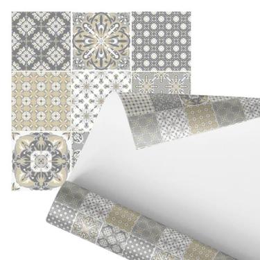 Imagem de Papel De Parede Adesivo Azulejo Arabescos Retrô 2,80M - Plimshop