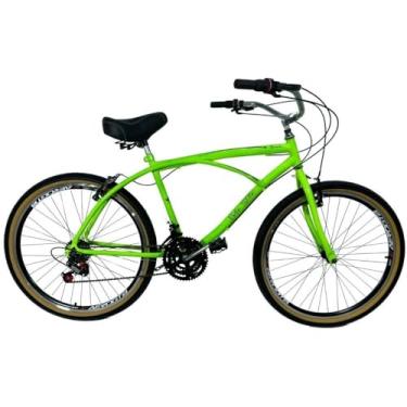 Imagem de Bicicleta Beach Caiçara 18 Marchas Aro 26 Masculina Verde