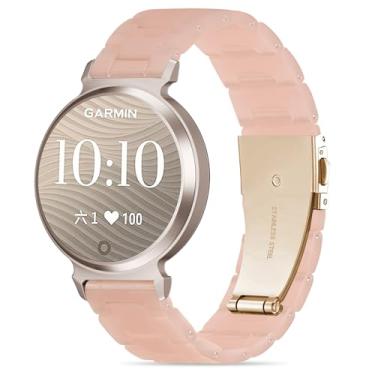 Imagem de Compatível com Garmin Lily 2 Active Watch Band Resina, Pulseira de Substituição de 14 mm para Lily 2/2 Classic/2 Active Smart Watch Acessório para Mulheres com Fivela de Aço Inoxidável, Rosa areia