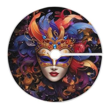 Imagem de Blueangle Máscara de carnaval de 90 cm, saia de poliéster macio para decoração de carnaval (390)