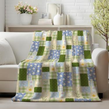 Imagem de Horaldaily Manta de flanela para primavera, verão, tulipas coloridas, borboleta, macio, felpudo, aconchegante, cobertores de lã para sofá, cama, presente ideal para crianças e adultos, 152 x 203 cm