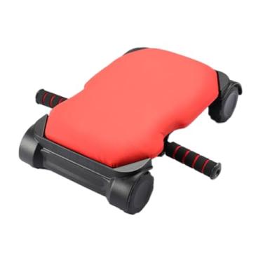 Imagem de menolana Roda abdominal com almofada macia, rebote automático para iniciantes, silencioso, atletas de quatro rodas, treinamento abdominal, exercício, Vermelho