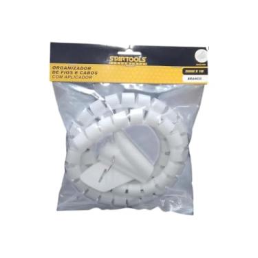 Imagem de Organizador de Fios e Cabos com Aplicador, 20mm x 1m, Plástico, Preto, Inclui Aplicador