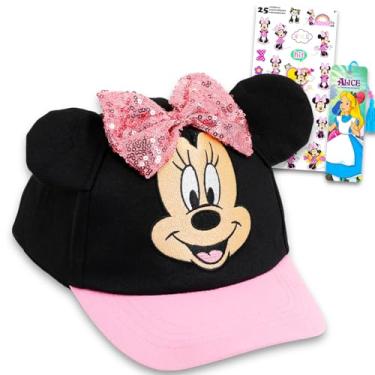 Imagem de Disney Minnie Mouse Hat for Girls 4-6 Minnie Hat Bundle with Minnie Mouse Baseball Cap for Kids Plus Stickers, More | Minnie Mouse Baseball Hat for Girls, Kids