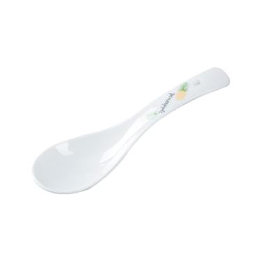 Imagem de Concha de sopa 4 pacote colher de abacaxi criativo casa pequena sopa arroz para mingau macarrão utensílios mesa cerâmica, branco(Pequeno)