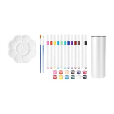 Imagem de Bothyi Kit para pintar seu próprio copo térmico - Presente artesanal personalizado "faça você mesmo" - Caneca térmica ideal para o Dia Mães -