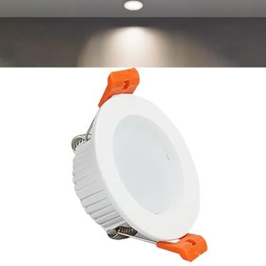 Imagem de TTiiLoe Holofotes de teto embutidos de LED redondos 3W, luz de teto ultra fina branca neutra 4000K, corte Φ50-55 mm, AC110-240V Downlights para corredor, escada, showroom, 1 pacote