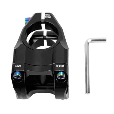 Imagem de SPYMINNPOO Haste de Bicicleta de 31,8 Mm Em Liga de Alumínio CNC Haste de Guiador Curto para Ciclismo de Montanha, Design Leve de 0 Graus e 35 Mm de Comprimento Com Acabamento Jato de Areia para (#11)