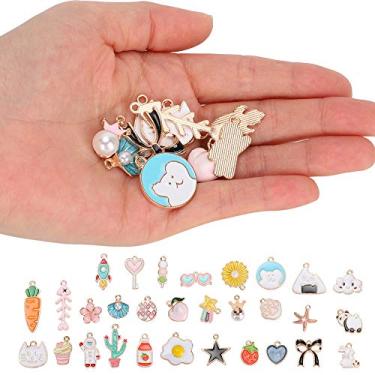 Imagem de HEEPDD Pingentes para Fabricação de Joias, Miçangas e Kit de Pingentes para Fabricação de Joias Com Padrões Exclusivos, Acessórios Artesanais para Colar, Brinco, Pulseira, Presente Criativo para Entusiastas de