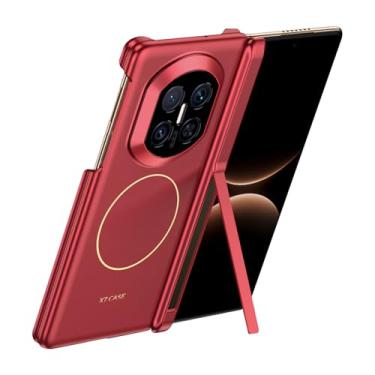 Imagem de FWYANZH Capa magnética para Huawei Mate X7, capa traseira de policarbonato com proteção de dobradiça à prova de choque para câmera fina e rígida, vermelha, Mate X7