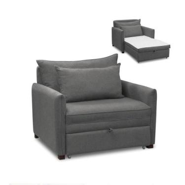 Imagem de Poltrona Cama Retrátil Solteiro Com Rodízio Cloe Bouclê E03 - D'rossi 