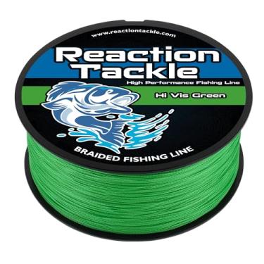 Imagem de Reaction Tackle Linha de pesca trançada Hi Vis verde 4,5 kg 150yd