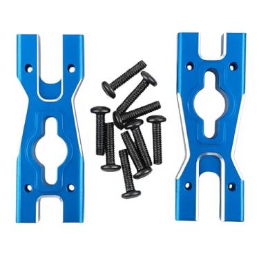 Imagem de Upgraded 7075 Aluminum Body Mount Cross Bar for 1/18 Mini LMT 4X4 Brushed Monster Truck, Replacement for LOS01026 (Blue)