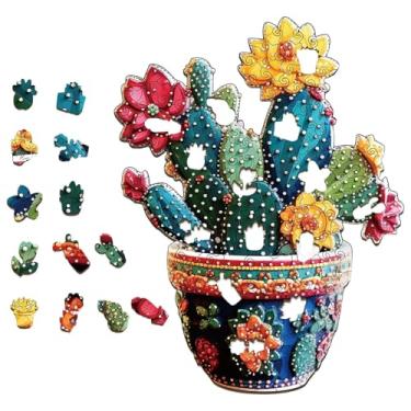 Imagem de Quebra-Cabeça de Cacto de | Jogo De Quebra-Cabeça De Planta Em Com Desafio Mental,Arte Em De Flor De Cacto | Para Adultos, Adolescentes, Amigos E Familiares