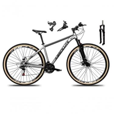 Imagem de Bicicleta Aro 29 Absolute Nero 5 Câmbios Shimano 24v Alumínio Garfo Com Trava Mountain Bike cinza Tam: 15