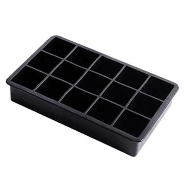 Imagem de Forma de Gelo Silicone，Kit Forma De Silicone 15 Cubos Forminha Bandeja Flexivel para Gelo Bebida Papinha Chocolate Doce(1 UNIDADE (FORMA PRETA))