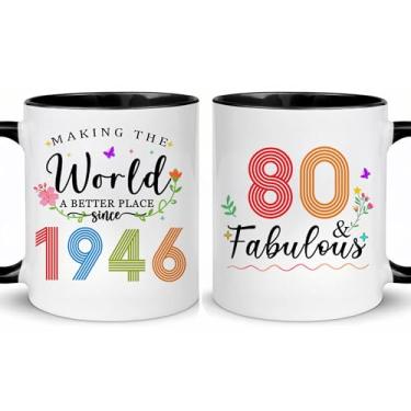 Imagem de Choinn 1946 Presentes de aniversário de 80 anos para mulheres e homens, presente de aniversário de 80 anos, caneca de café para mãe, pai, avó, vovô, ideias de presentes de aniversário de 80 anos, Dia