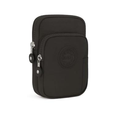Imagem de Bolsa Porta Celular com Alça Ajustável e Suporte de Braço Nylon Resistente Leve e Compacta Ideal para Caminhada, Corrida, Academia e Uso Diário (Preto)