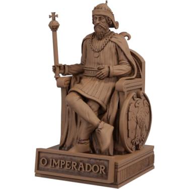 Imagem de Estátua O Imperador - Arcano Maior de Tarot (Cor Madeira)